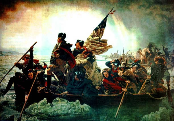 Washington Crossing the Delaware River. 