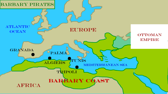 Barbary Pirates Interactive Map
