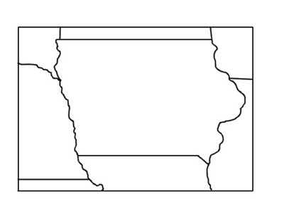Iowa Outline Map