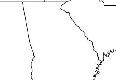 Georgia Outline Map 