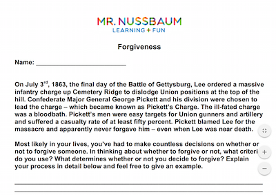 Forgiveness - A Civil War Writing Prompt