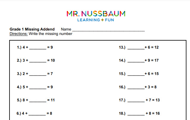 False Addition Problems