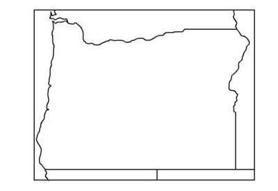 Oregon Outline Map